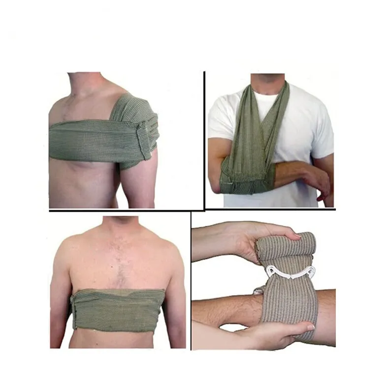 
4 inch first aid device medical equipment dressing military compression elastic tubular bandage quick clot israeli gauze bandage 