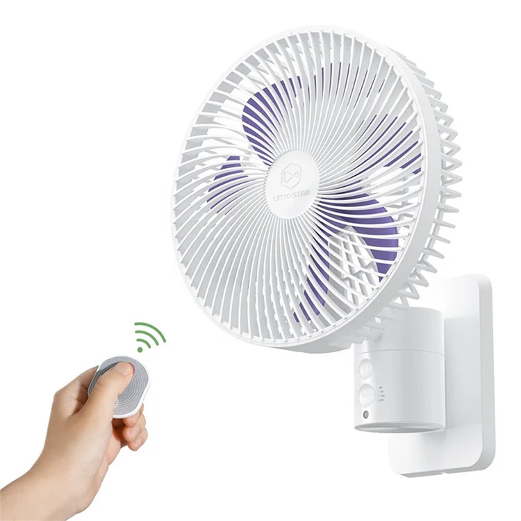 Quiet 8 Inch Multifunctional Timer Auto-Oscillating With Magnetic Remote Control For Hotel Home Office Wall Mounted Electric Fan