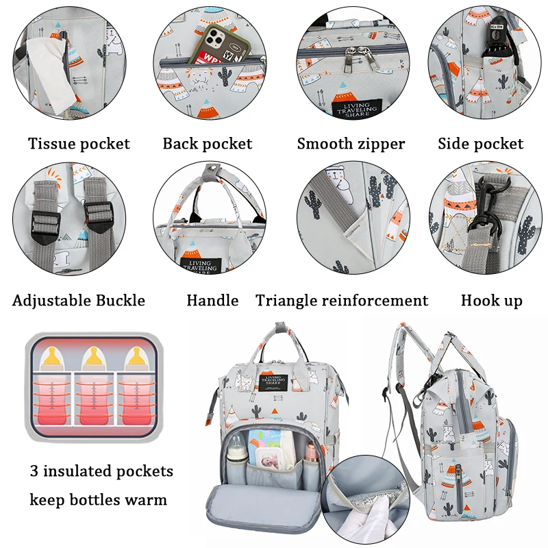 large capacity maternity bag for hospital multifunctional baby care bag travel diaper bag backpack