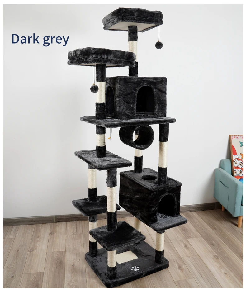 cat climbing tree wooden