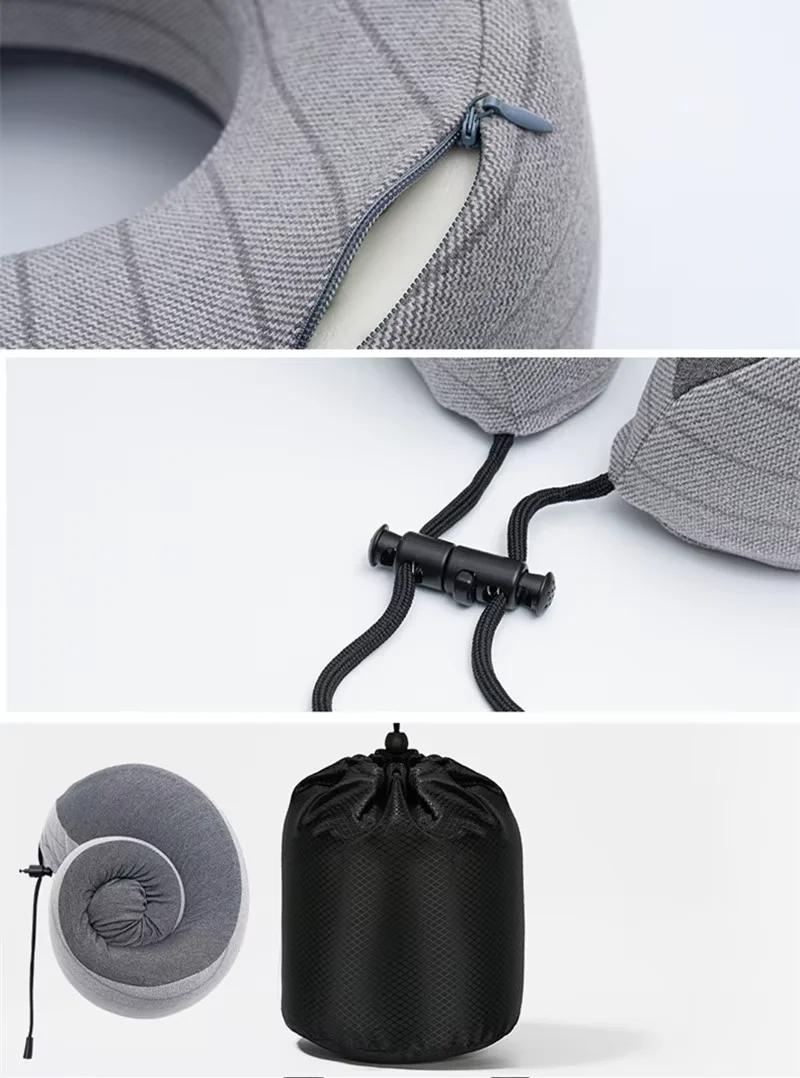 JYM Hot Wholesale Cool Travel Portable U-Shape Memory Foam Travel Neck Pillow for Airplanes