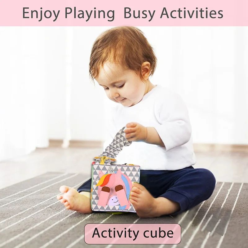 New soft plush cubes toy multifunctional cloth blocks Baby Cloth Doll Soft Rattle Educational Toy Cloth Building Blocks