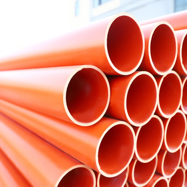 3 inch 100mm Thin Walled Plastic MPP Pipe Orange Modified Underground Cable Sleeve Conduit