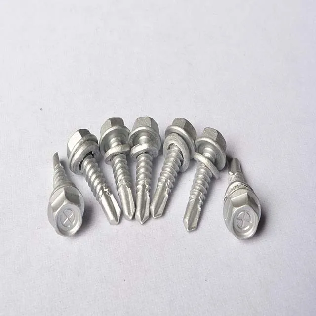 Sawa Self Drilling Screw Plastic Screw Self Drilling Hex Screw Zink Plated Rubber Washer Self Drilling