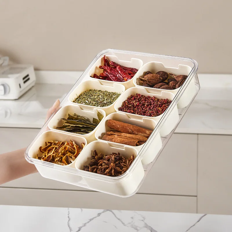 Divided Snack Box with Handle for Food Serving Tray with 8 Small with Removable Boxes food storage container set with lid