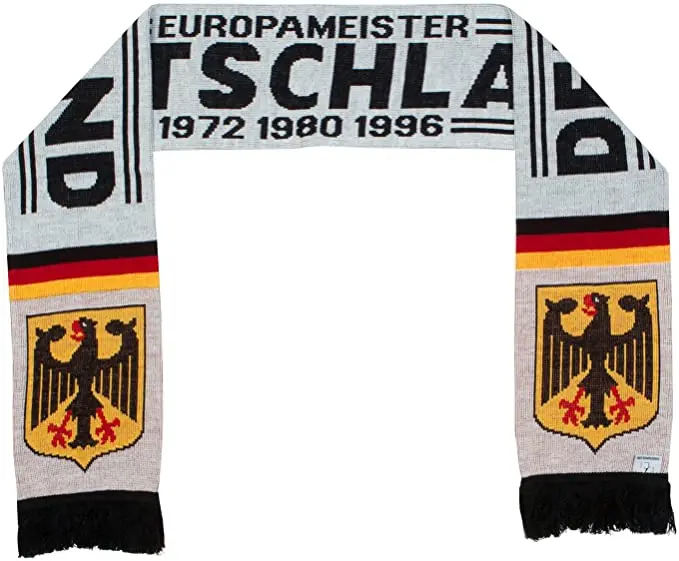 EC 2024 Germany fan acrylic scarf German jacquard winter knitting scarf