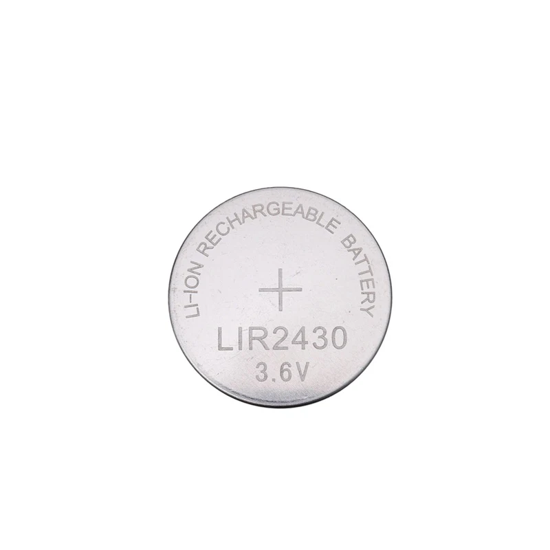 LIR2430 3.7v 55mAh Lithium Ion Button Cell Rechargeable Battery Cell Logo Brand Custom OEM for Consumer Electronics