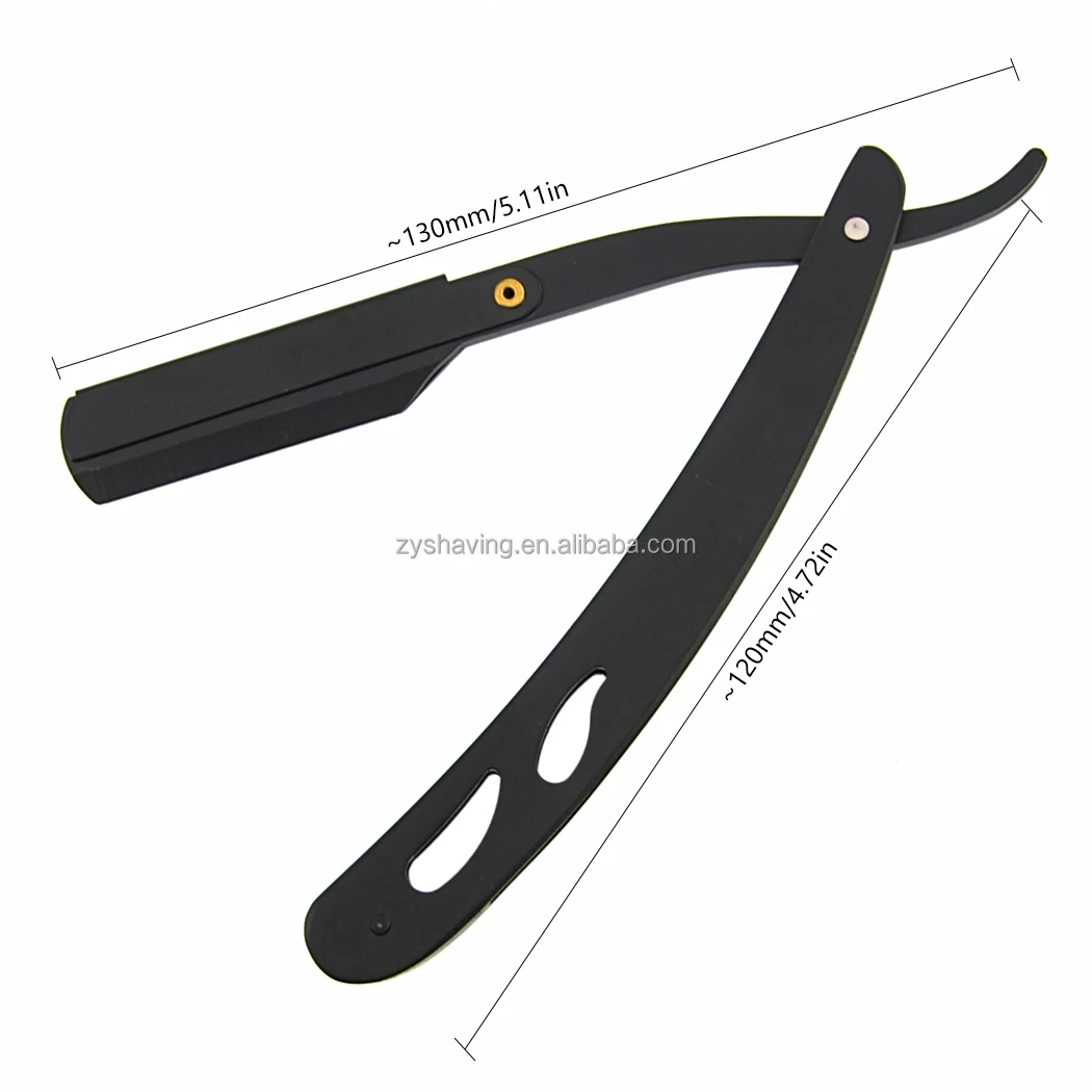 ZY Barber Straight Razor Stainless Steel Durable Barber Straight Edge Razor with Single Edge Razor for Men
