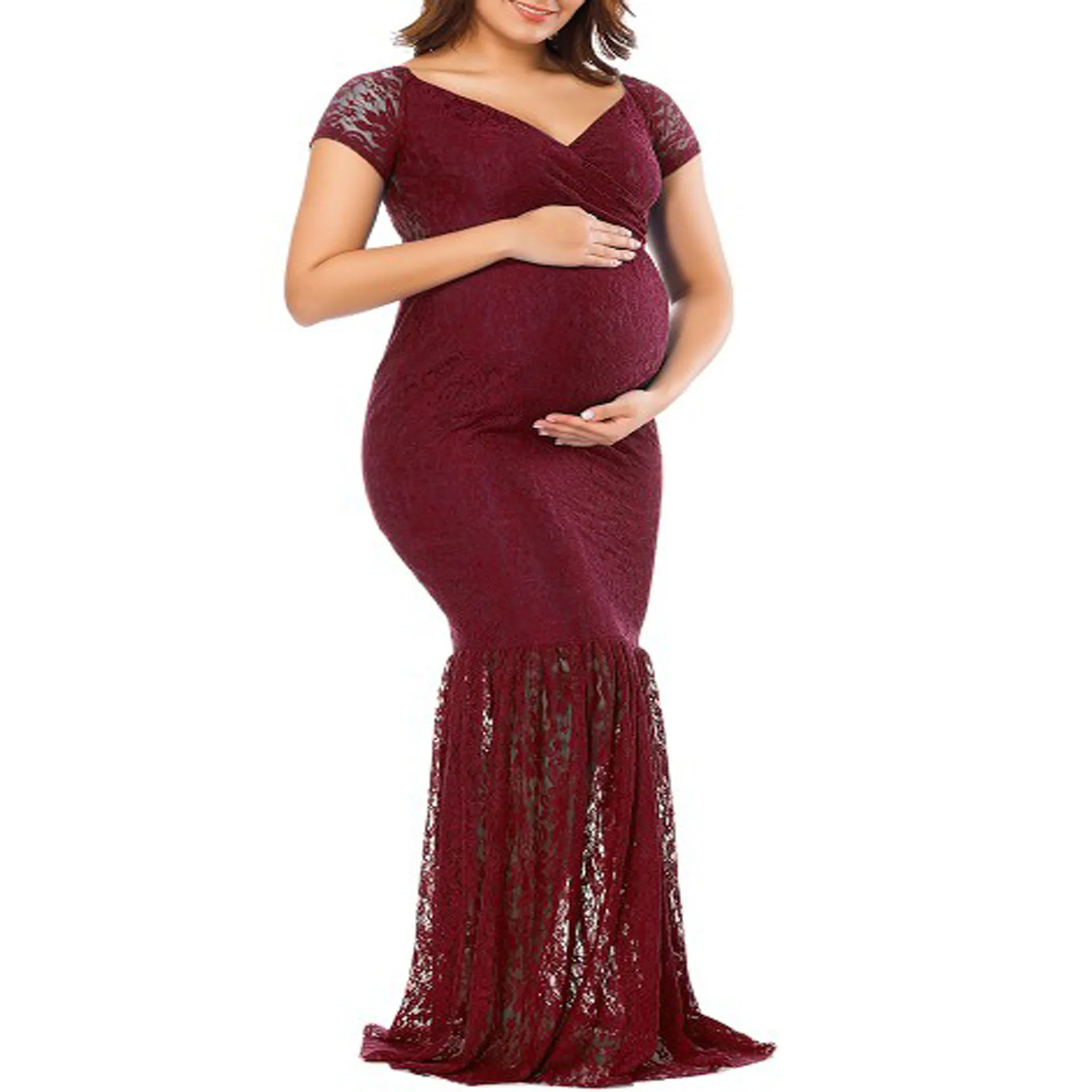 Maternity Clothing Lace Sexy Maternity Wear Pregnant Dress
