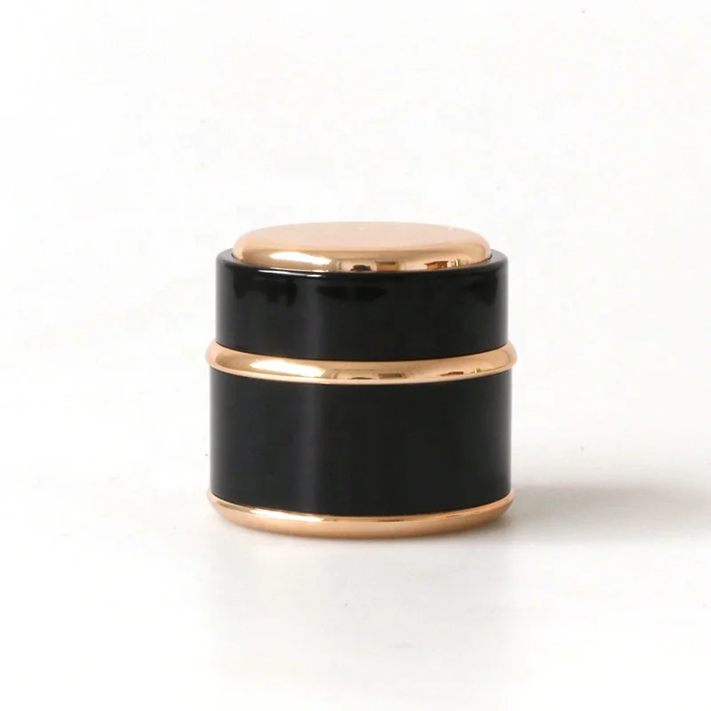 Black empty 50g skin care cream jar white 15g 30g 50ml plastic cosmetic nail gel jar pot