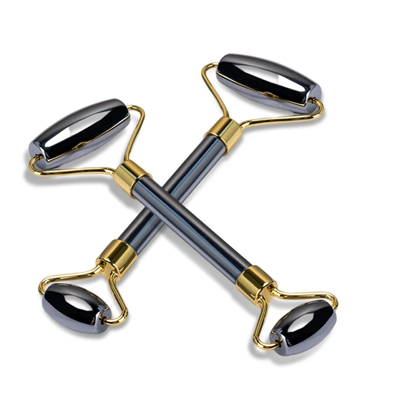 Factory wholesale cosmetics facial roller natural terahertz gua sha face jade roller massage