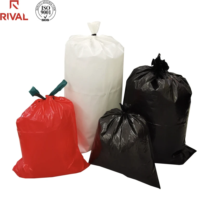 ISO 9001 Factory ldpe garbage bag, plastic garbage bags, biodegradable blue trash bags black bin bag liner