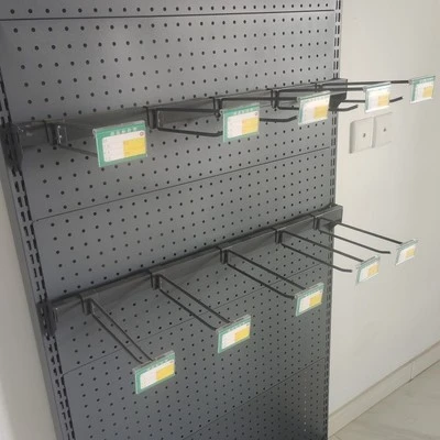 Steel Shelving Accessories Strong 300mm Length Pegboard Metal Pear Shaped Supermarket Clothing Display Hook