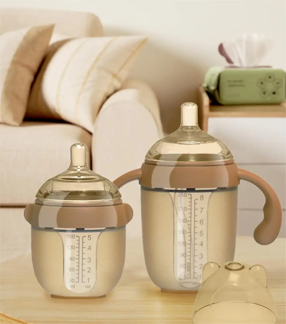 Food Grade Silicon Feeding-Bottle Silicone BPA Free Nursing Bottles Baby Feeding Bibi