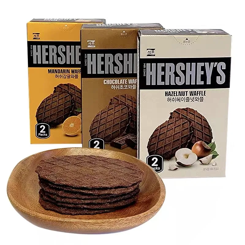 Корейское печенье с шоколадным вкусом Hershey вафельное экзотическое закусочное 55 г