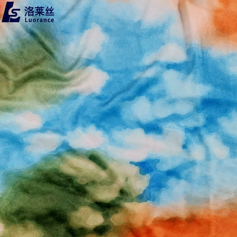 Digital printing Squish fabric Polyester Spandex Double Sided Minky Fabric For Pajamas