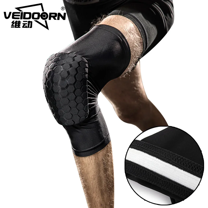 Good Quality Compression Basketball Knee Support/Sleeve/ Pads/Brace Protector with Honeycomb