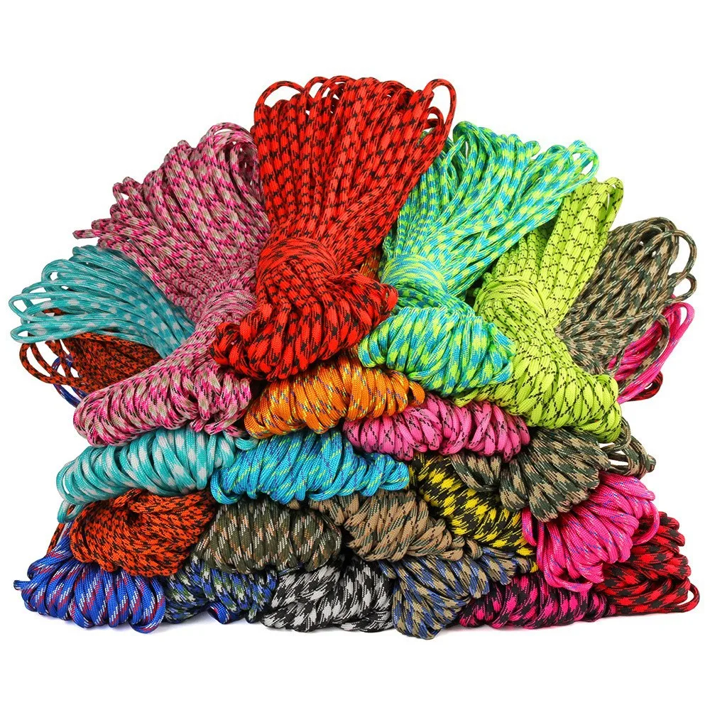 Multicolor 7 strands 550 paracord 31 meters 750 100FT braided nylon paracord polyester paracord 4mm