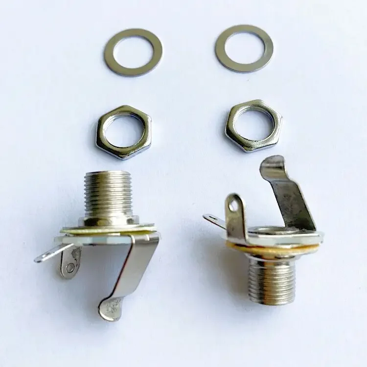 1/4 Inch 6.35mm Switchcraft Guitar Input Jack Mono Chassis Input Output Guitar Jack for Guitar Parts