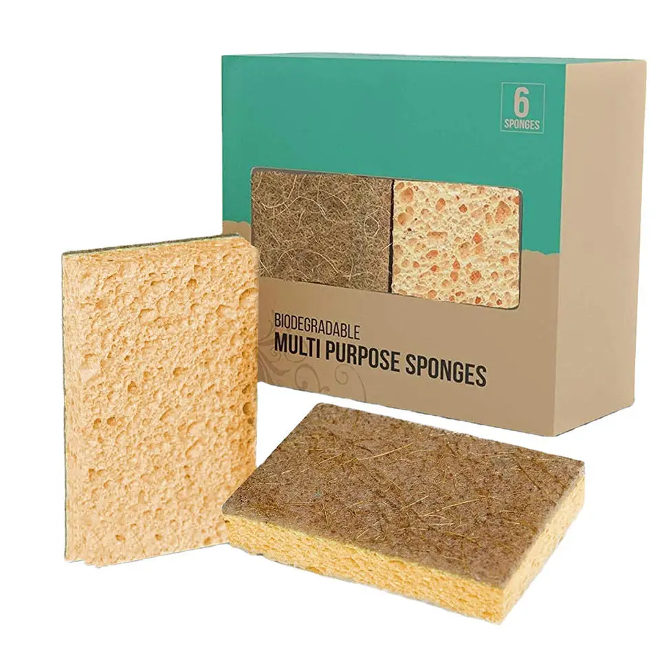 NEW Eco friendly kitchen dish cleaning sponge product coconut fiber white household cleaning sponge