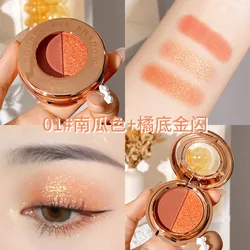 New transparent seven-color eyeshadow palette earth color pearlescent matte makeup eyeshadow beginner eyeshadow glitter girl