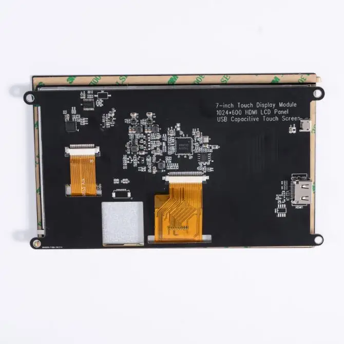 7inch Raspberry PI LCD Display with USB touch panel and control board support custom design