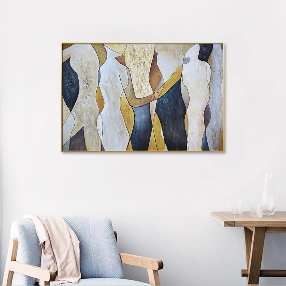 Original hand-painted oil painting abstract modern simple large decorative painting personality fashion art hanging painting