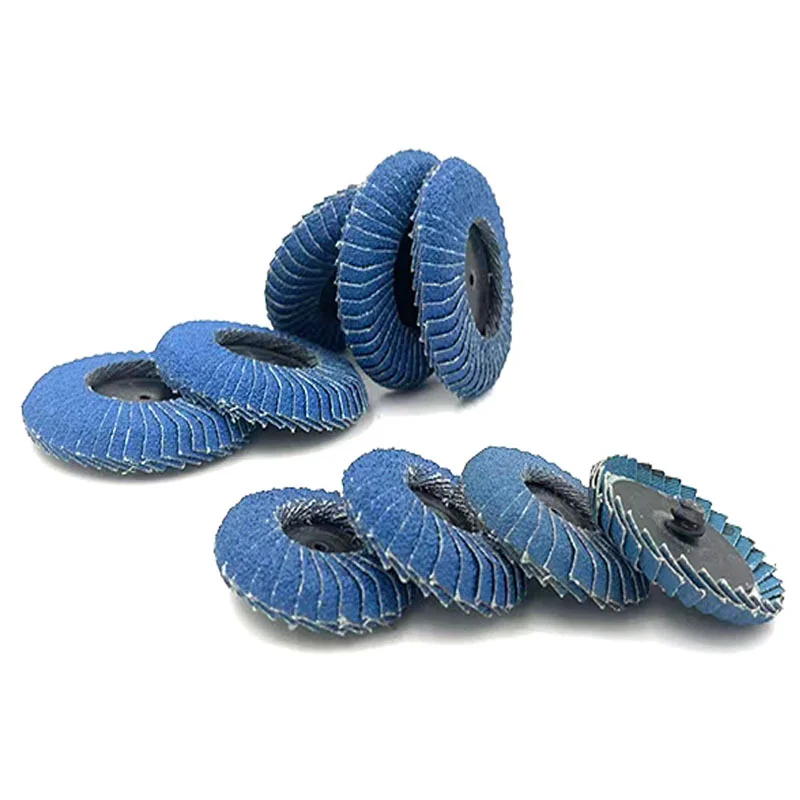 AutoErizo Curved Edge Zirconia Oxide Flap Discs 2 Inch Roll Lock Quick Change Sanding Discs