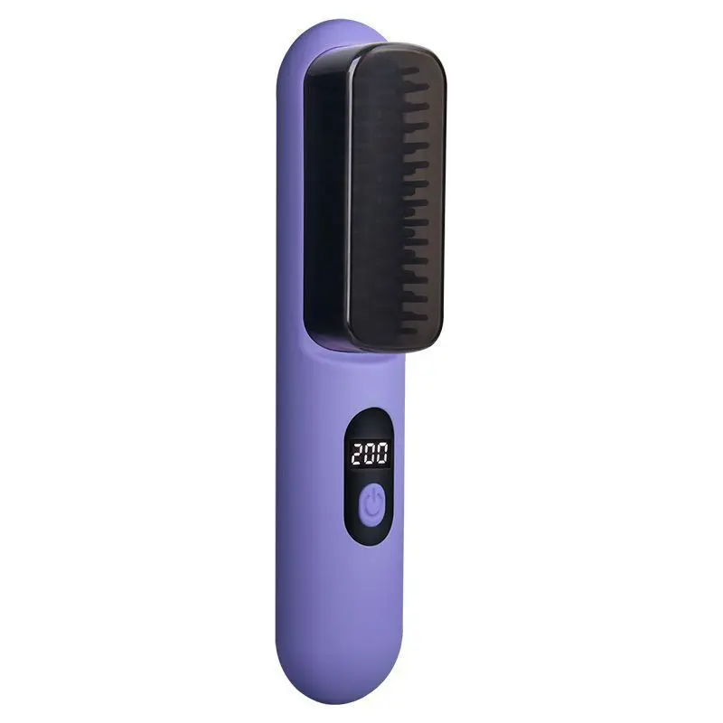 Wireless Rechargeable Portable Travel Hair Comb Household Negative Ion Straight Hair Tool with Sub-Anti-Static Feature