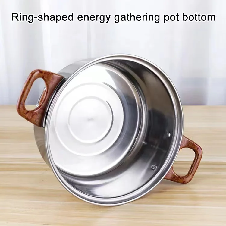 Wholesale Low Price 3 Pcs Non-stick Cooking Pot Set Non-stick Stainless Steel Cookware Casserole Set,18-20-22cm 3 piece pot set