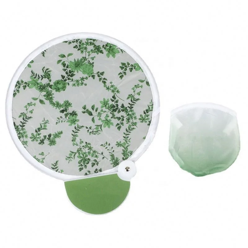 Safe Soft Materials Flying Disc Fans Set Nylon Folding Hand Fan Foldable Outdoor Flying Disc