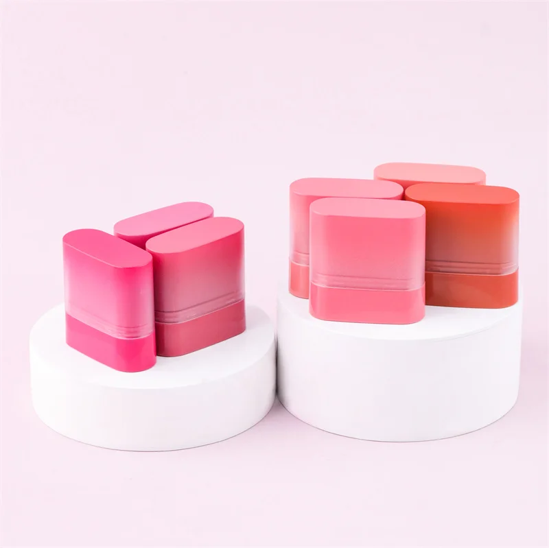 TY10  Newest design high pigmented waterproof creamy blush private label face makeup lip eye cheek cream blush stick