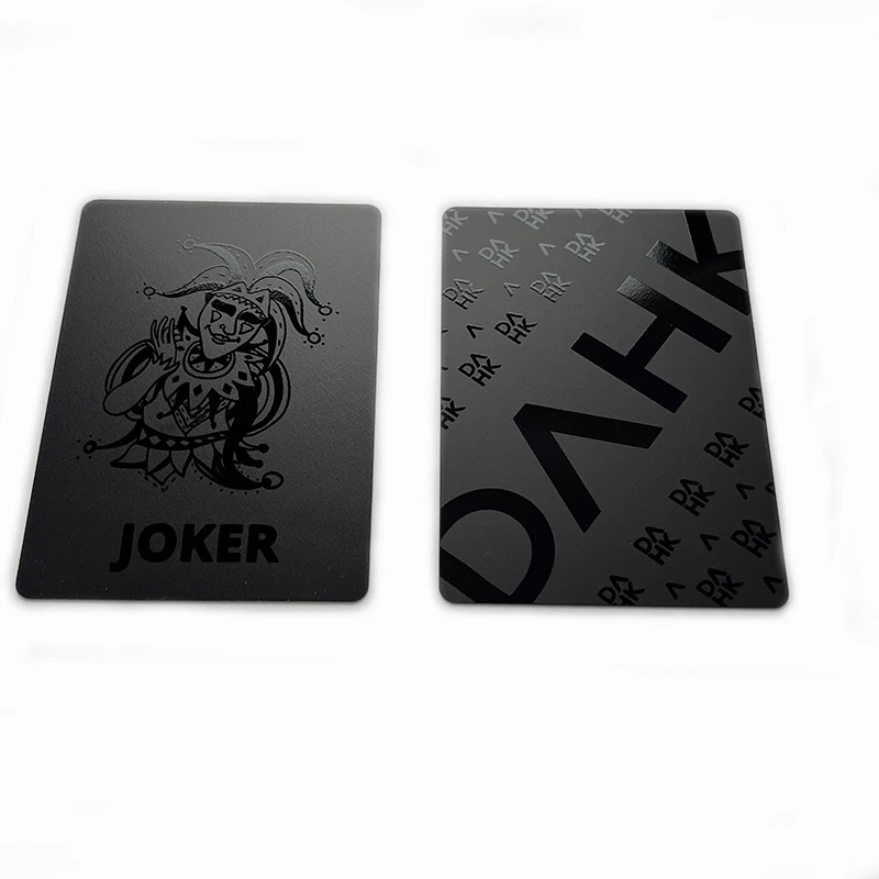 Ready To Ship High Quality Creative Durable Waterproof Smooth PVC Plastic Black Poker Playing Cards For Adult