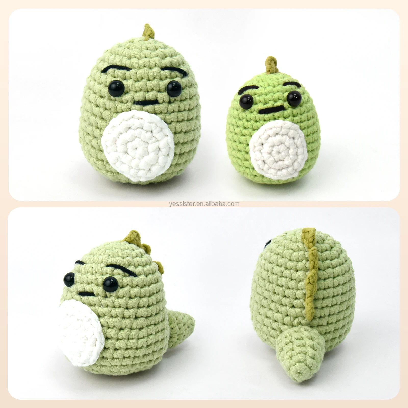 Cute Animals dinosaur DIY Crochet Kit for Beginner Pack for Adults and Kids crochet box kit kit de tricotage et de crochet