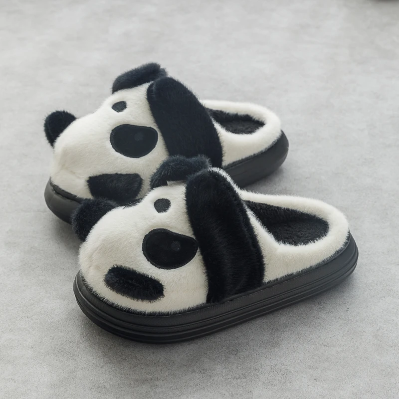 Lady Cartoon Panda Cotton Slippers home bedroom comfortable warm soft plush lovely couple cotton slippers winter new style