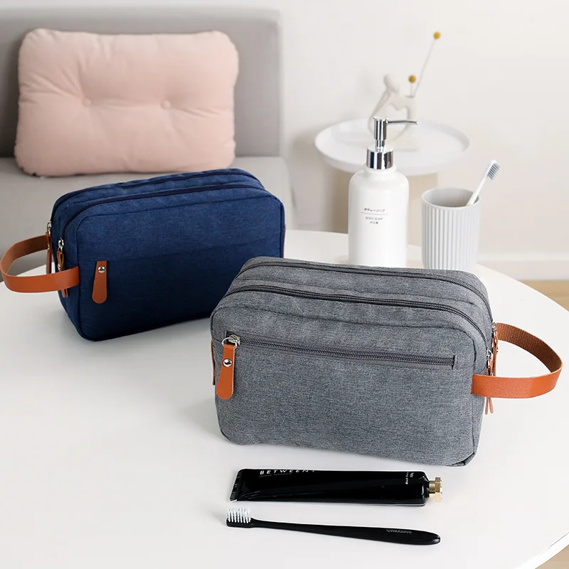 Fashion new large toiletry bag Foldable hanging men wash makeup bag business portable travel Oxford clutch bag