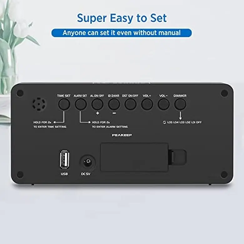 Wholesale price modern decorative custom wooden table digital kids smart led light alarm clock