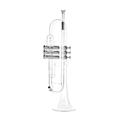 New Arrival Professional Transparent Standard Plastic Bb Trumpet Set with 3C Mouthpiece 7C Mouthpiece