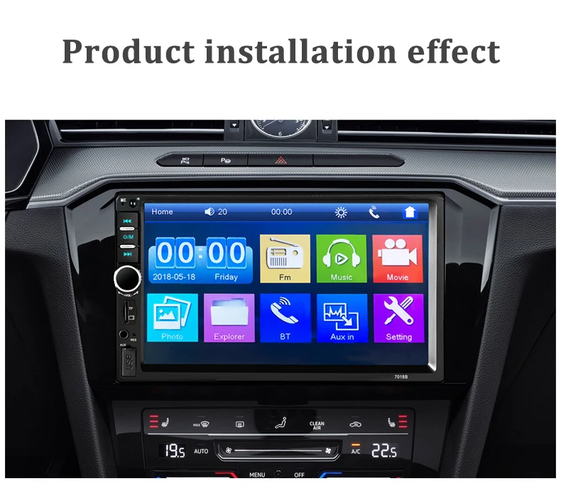 7Inch 2Din Car Radio HD LCD Touch Screen 7023B MP5 Video Player Audio BT Touch Control With Car Video Accessories