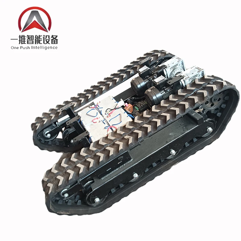 rubber steel tracked chassis tracked chassis rubber tracked remote control tank chassis metal tracked tank belt controller