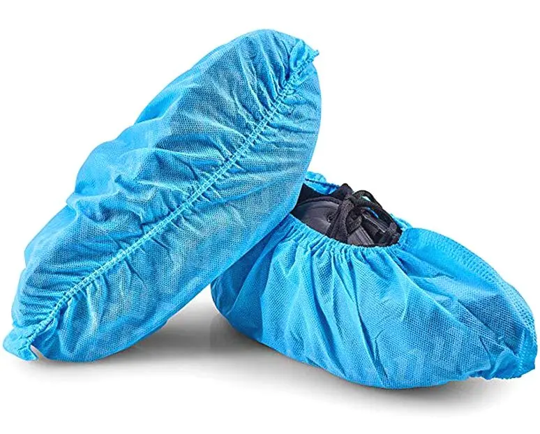 Disposable PP Nonwoven Material Shoe Cover Antiskid Shoe Cover with clips