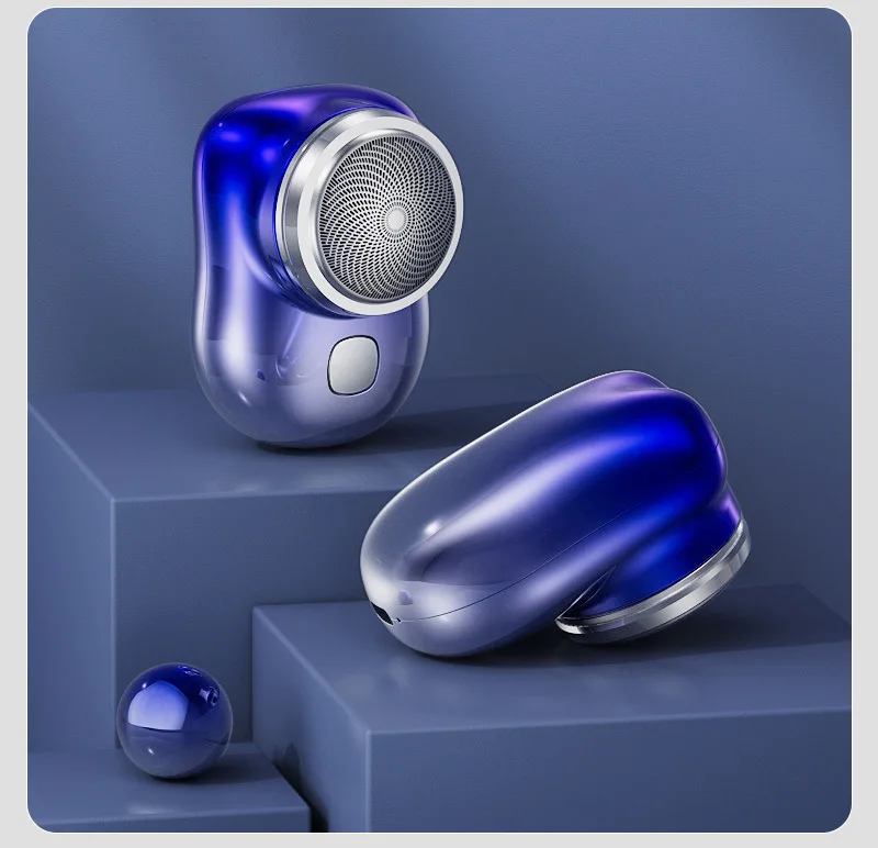 New Arrival Pocket Trendy, Mini Face Shaver Six Foil Blade Razors Rechargeable Mini Portable Men Electric Shaver/