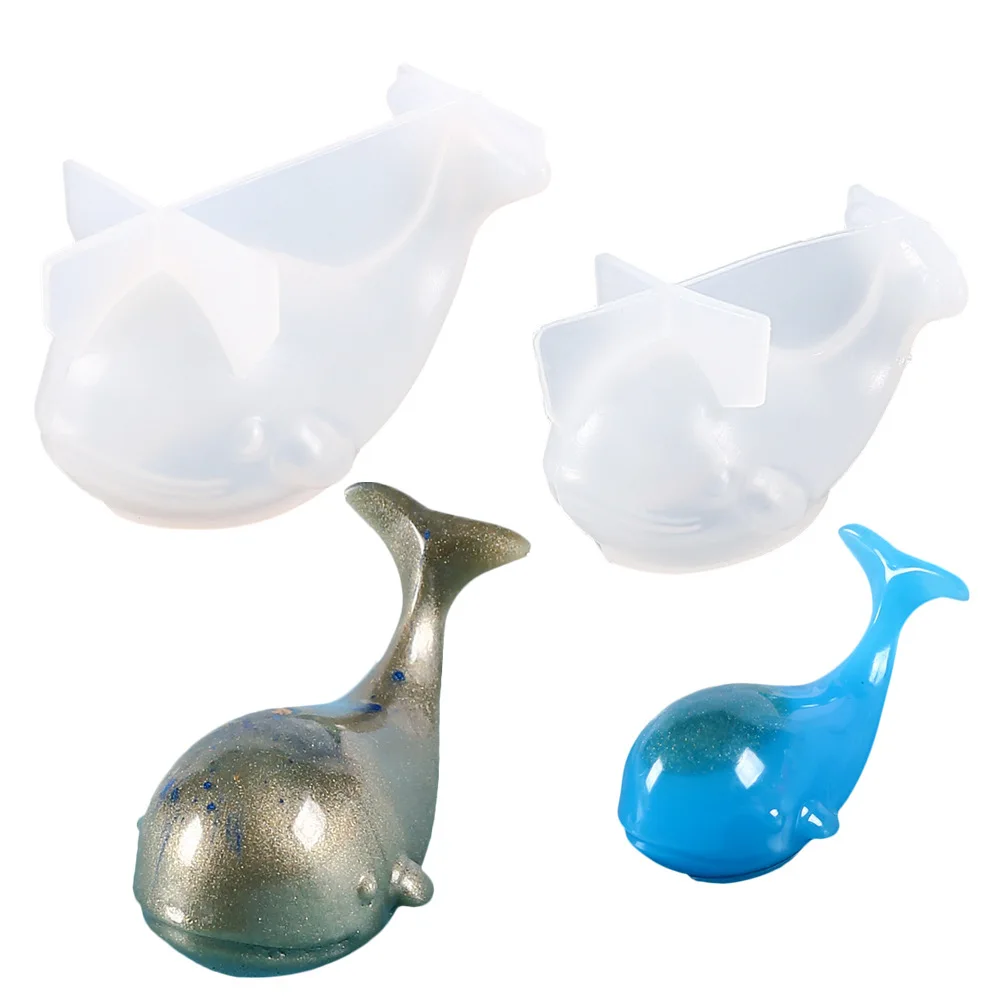 S60-714  Decorative silicone mold for 3D whale shaped ornaments candle molds silicone egg tart mold decorating