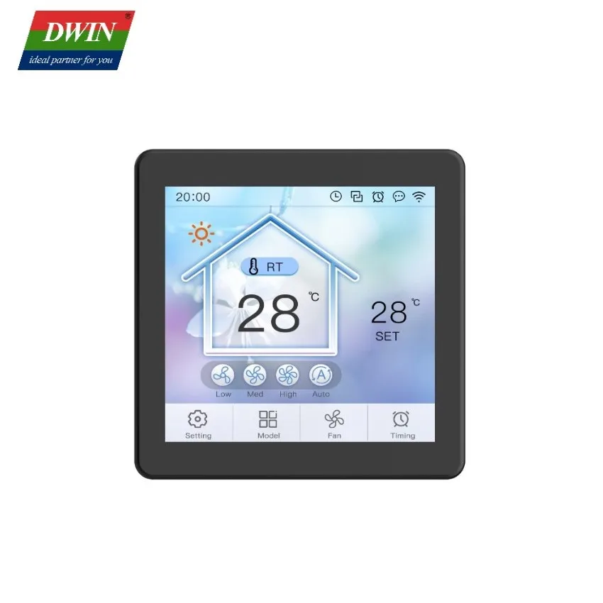 DWIN 86 Box Capacitive Temperature Controller 4 Inch 250nit LED Wi-Fi Thermostat 220V Light Curtain Floor Heating Factory Price