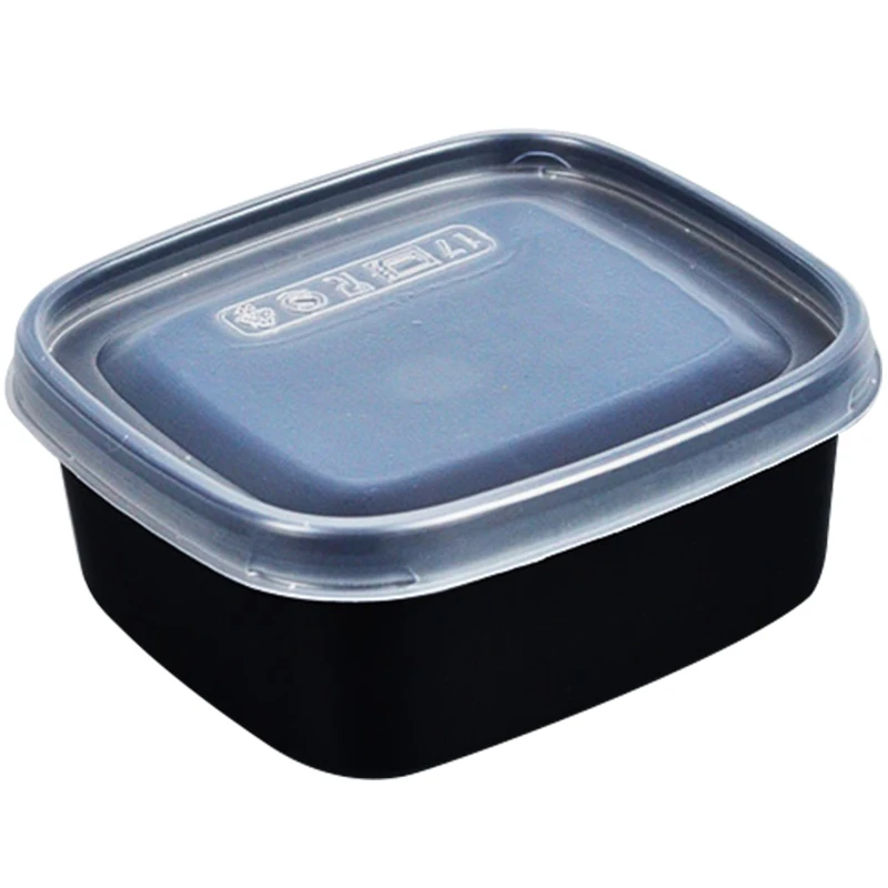 Takeaway Meal Prep Bento Black Blister Plastic pp Food Container Microwave Disposable Cornstarch togo Lunch Box Plastic PP