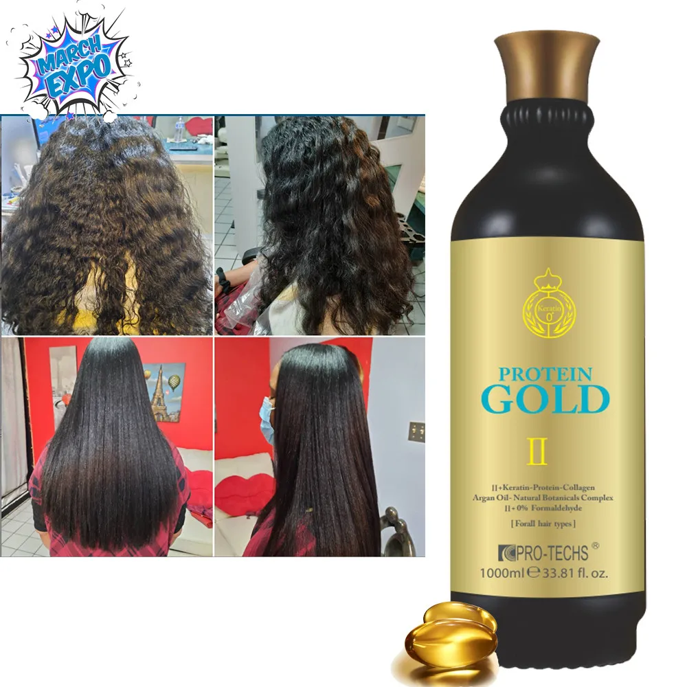 Better Smooth and Nutrition Result Wholesale 1000ml Natural Keratin Protein Gold Straightening Treatment