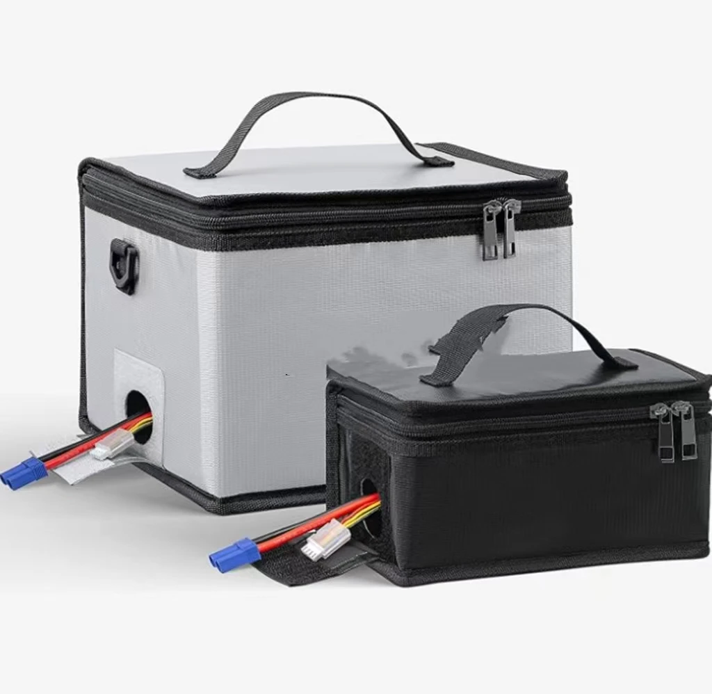 Customized Lipo Bag Fireproof Explosionproof Lipo Battery Safe Bag LiPo Guard Safe Bag Storage and Charging with Double Zipper