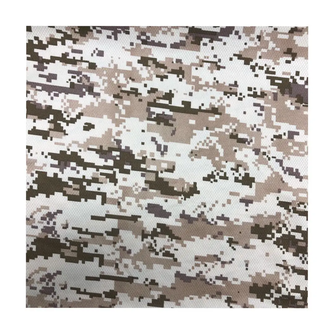 
100 Polyester mesh printing fabric 75D/72F 140SM Camouflage Uniform fabric 