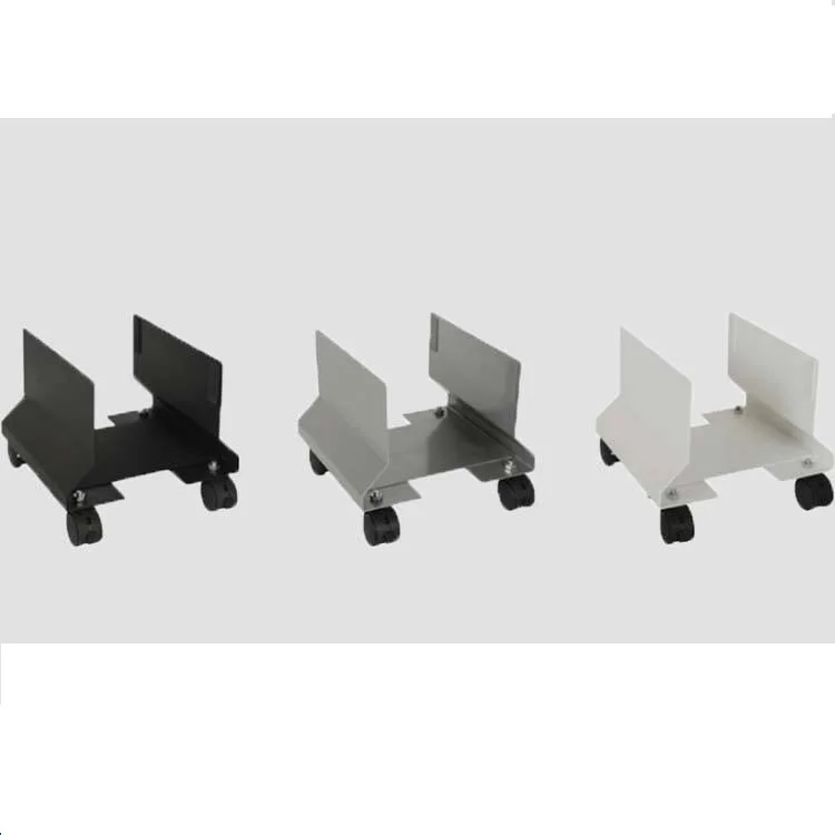 Modern CPU Stand with 4 Wheels and Brake Lock Waterproof Metal CPU Holder for Office Furniture for Computer Cases