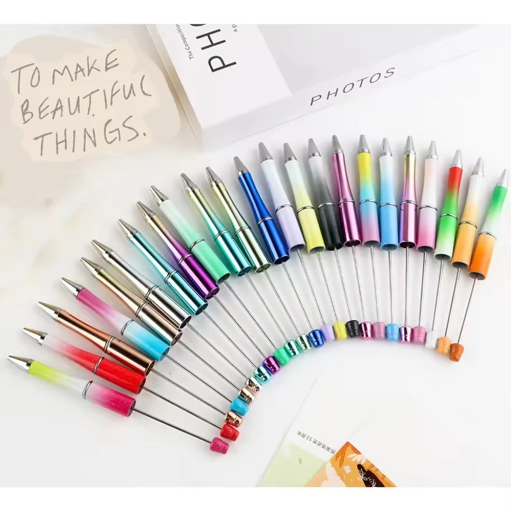 0 New Style Hot Sell Beads Water Transfer Printing Pen Beads Diy Plastic Printed Bead Pens For Diy Handmade Products